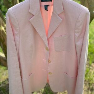 Lauren Ralph Lauren Pink Blazer Tailored Suit Jacket